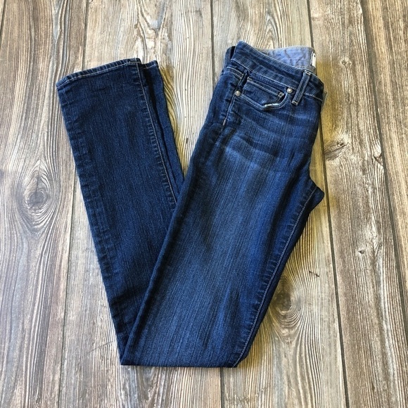 PAIGE Dark Wash Skyline Straight Leg Denim Jeans 24 - Picture 1 of 8